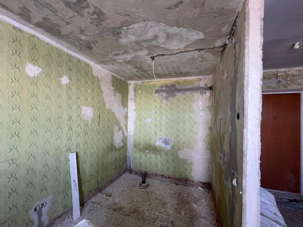 Virtuvė prieš rekonstrukciją Naujininkuose